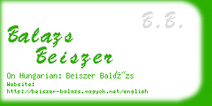 balazs beiszer business card